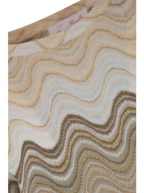 T-shirt cropped Siviglia in maglia raschel Beige Mc2 Saint Barth | SIVIGLIA00187H RACHEL SEA WAVE 11